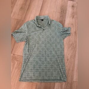adidas Green Geometric Polo Shirt